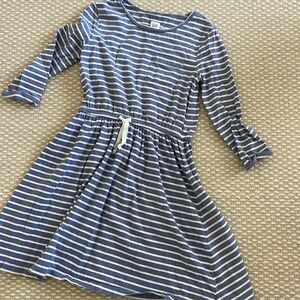 New Gap Kids Blue Striped Dress